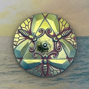 Triple Moth Glass Cabochon - Made in Czech Republic 29mm