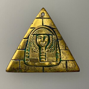 Egyptian Pyramid Glass Pendants - Made in Czech Republic 33x29mm
