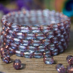 Faceted Rice Cathedral Cut Glass Beads - Made in Czech Republic