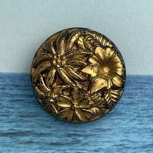 Flower Burst Glass Button - Made in Czech Republic 23mm