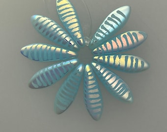 Glass Artist Daggers Pressed Glass Beads - Made in Czech Republic