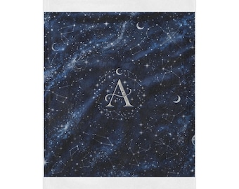Personalized Minky Blanket Custom Celestial Photo Throw