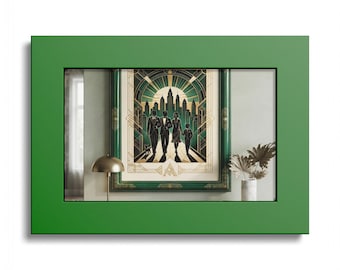Personalized Colored Frame Poster Custom Family Photo Art Deco Wall Decor