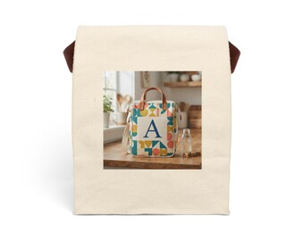 Personalized Canvas Lunch Bag Custom Name School Office Gift