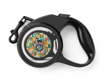 Personalized Retractable Dog Leash Custom Pet Name Accessory