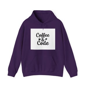 Coffee and Code Hoodie Programmer Developer Pullover Sweatshirt Gift image 12