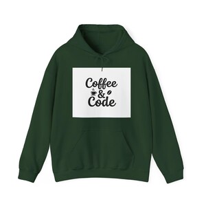 Coffee and Code Hoodie Programmer Developer Pullover Sweatshirt Gift image 6