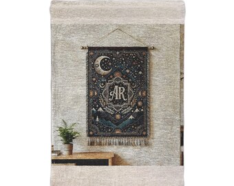 Personalized Woven Wall Tapestry Custom Photo Monogram Home Decor