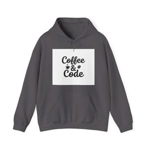Coffee and Code Hoodie Programmer Developer Pullover Sweatshirt Gift image 9