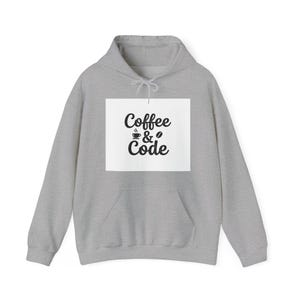Coffee and Code Hoodie Programmer Developer Pullover Sweatshirt Gift image 4