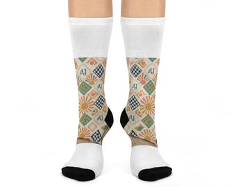 Personalized Cushioned Crew Socks Custom Photo Cozy Gift