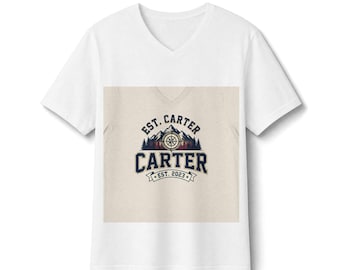 Personalized V-Neck Tee Custom Name Collegiate Shirt