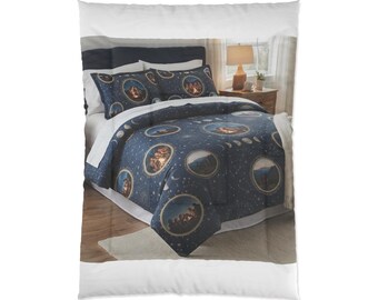 Personalized Comforter Custom Celestial Photo Bedding