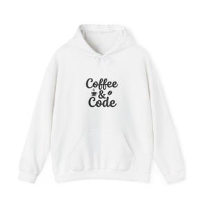 Coffee and Code Hoodie Programmer Developer Pullover Sweatshirt Gift