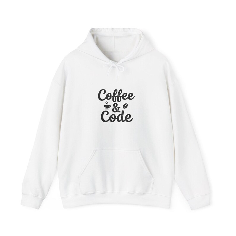 Coffee and Code Hoodie Programmer Developer Pullover Sweatshirt Gift image 1