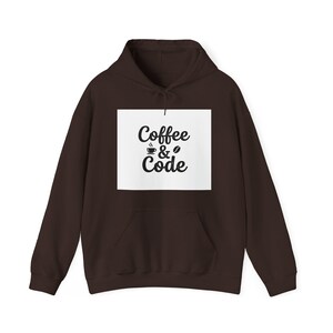 Coffee and Code Hoodie Programmer Developer Pullover Sweatshirt Gift image 5