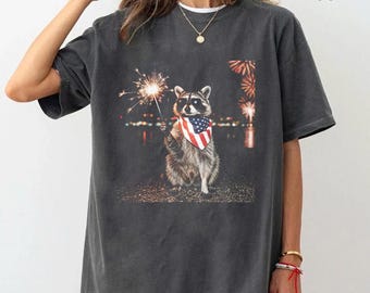 Funny Meme Raccoon Comfort Colors T-shirt, Patriotic Graphic Tee, 4th Of July Raccoon Lover Gift, 250th Anniversary Shirt, Independence Day