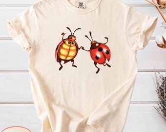 Dancing LadyBugs Comfort Colors Shirt, The Last Of The Bugs Tee, Noah Unisex T-Shirt, Indie Music Fan Gift, Vintage Insect Art Top