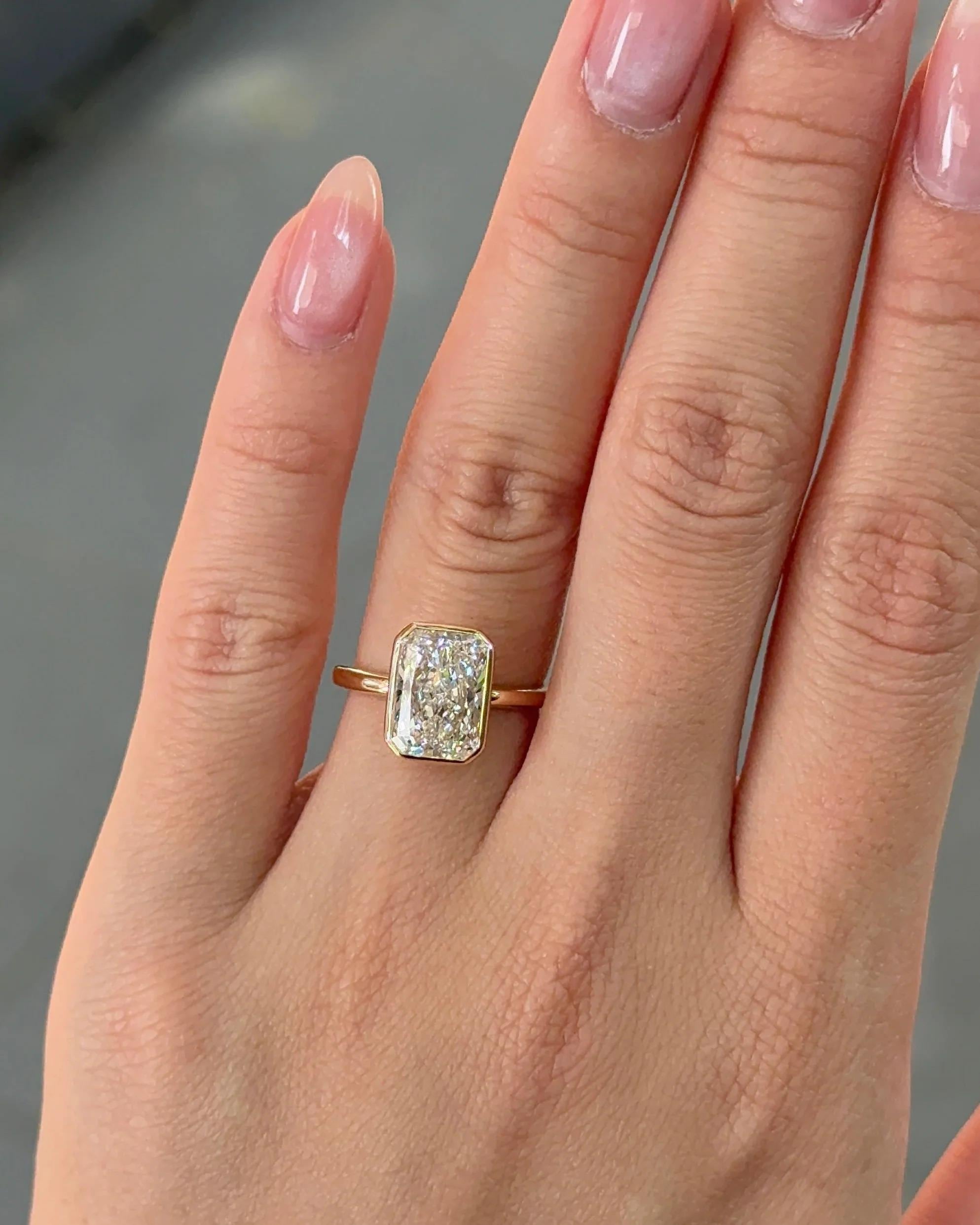Fake Radiant Cut 2ct Ring - Etsy