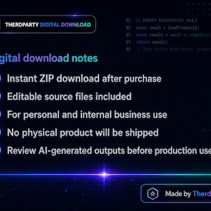 Prompt Engineering Vault para desarrolladores, 200 indicaciones de IA, PDF rellenable, csv y json