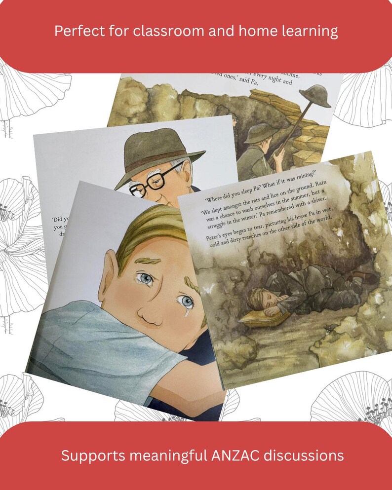 ANZAC Day Digital Picture Book | A Poppy for Pa | Remembrance Day ...