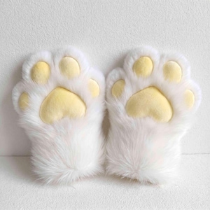 Squeak Fursuit Paws Handskar, Fluffiga Tassar Handskar Pälsdjurshandskar, Kawaii Cosplay Handtassar För Fursuit Fan Födelsedagspresent