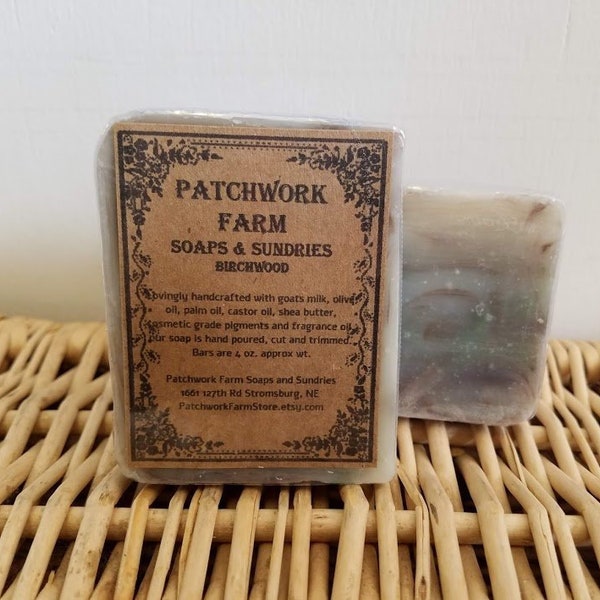 Handmade Milk Soap, All Natural Soap, Goatsmilk Soap, Birchwood