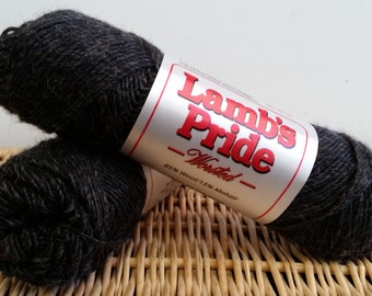 Wool Mohair Worsted Yarn, Worsted Wool Yarn, Wool Blend Yarn, Brown Sheep, Lamb's Pride, Deep Charcoal 06