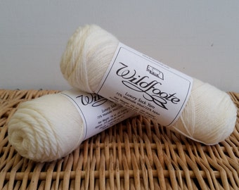 Wildfoote Sock Yarn "Vanilla", Brown Sheep Wool, Nebraska Yarn, Wool Sock Yarn