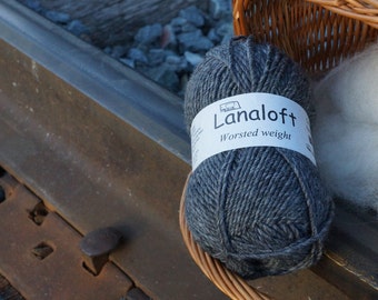 Brown Sheep Lanaloft Worsted Wool Yarn, Dark Ash 36