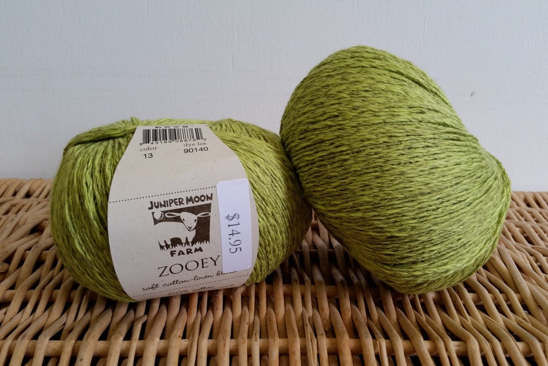 Cotton Linen Fingering Yarn, Zooey by Juniper Moon Farm, 13 Ketch Etsy