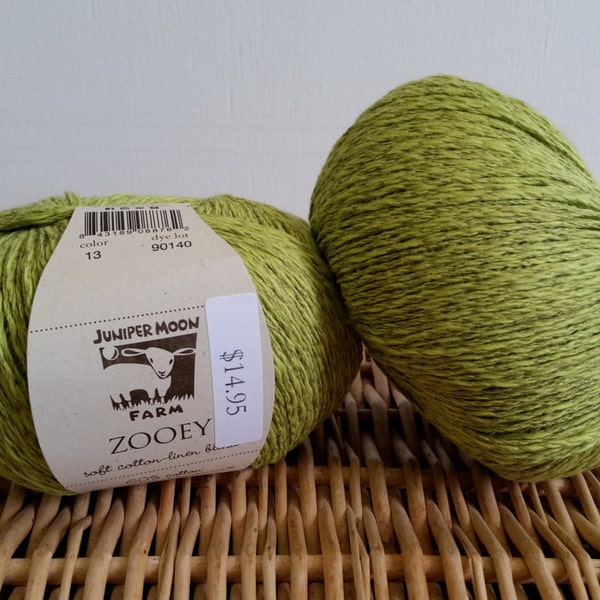 Cotton Linen Fingering Yarn, Zooey by Juniper Moon Farm, 13 Ketch