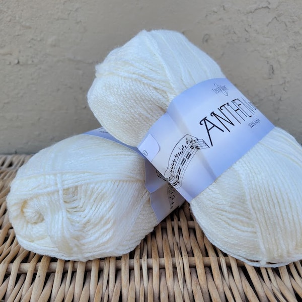 Cascade Anthem DK, Acrylic Baby Yarn, Cream 14