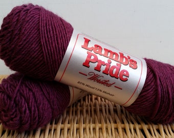 Wool Mohair Worsted Yarn, Worsted Wool Yarn, Wool Blend Yarn, Brown Sheep, Lamb's Pride, Mulberry 162