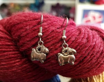 Boucles d’oreilles de mouton, mouton cornu charmes
