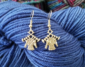 Knitting Earrings, Knit Sweater Charms