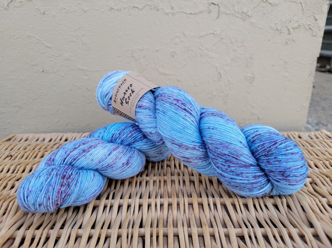 Superwash Wool Sock Yarn, Speckle Sock Yarn, Huasco Sock Handpaint by