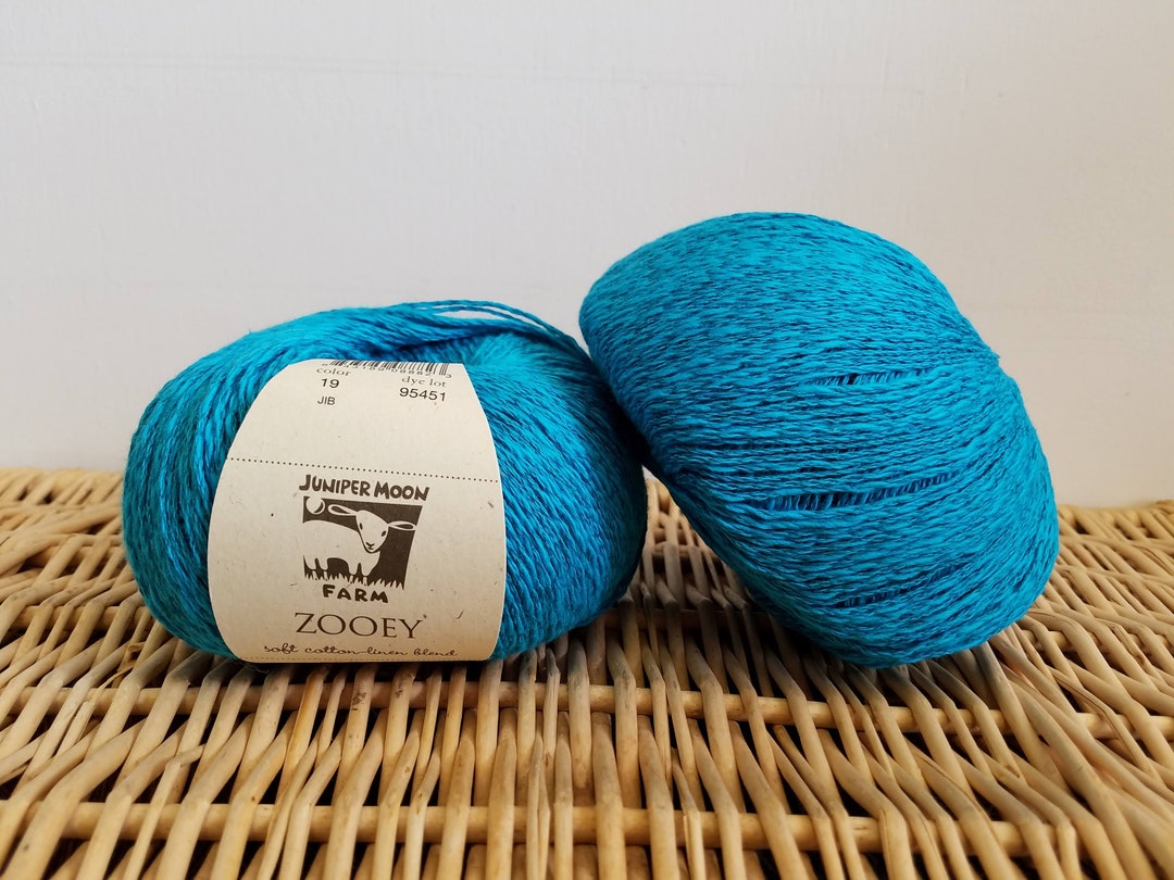 Cotton Linen Fingering Yarn, Zooey by Juniper Moon Farm, 19 Jib Etsy