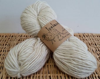 Gros fil de laine islandais Lopi - Blanc naturel, laine Nebraska
