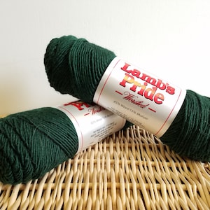 Filato di lana e mohair pettinato, filato di lana pettinata, filato misto lana, Brown Sheep, Lamb's Pride, Deep Pine 172