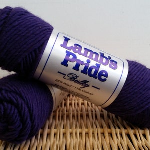 Wool Mohair Bulky Yarn, Bulky Wool Yarn, Wool Blend Yarn, Brown Sheep, Lamb&#39;s Pride Bulky, Clematis 56