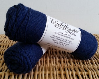 Wildfoote Sock Yarn, Blue Flannel 28, Brown Sheep Wool, Nebraska Yarn