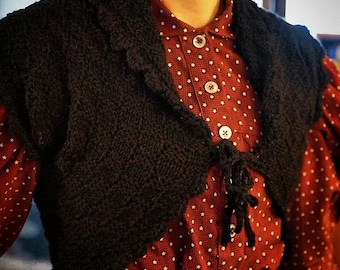 1892 Victorian Hug Me Tight Knitting Pattern: Historical Vest