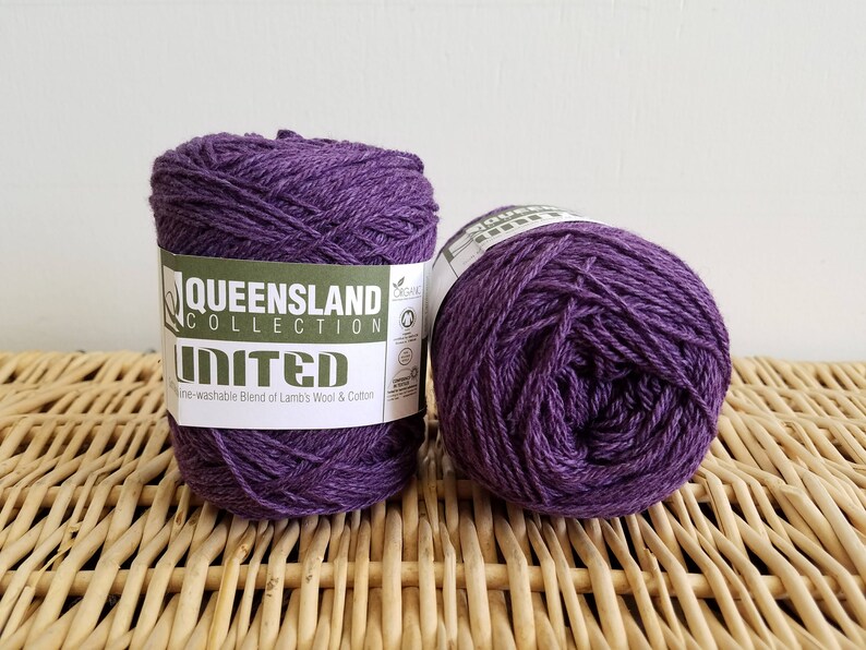 Wool Cotton Fingering Yarn Organic Yarn United by Queensland Etsy