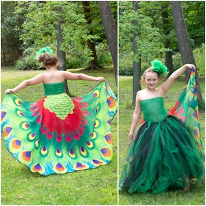 Peacock Costume, Kids Halloween Costume, Blue Bird Tutu Dress, Adult Peacock Costume, Kids Peacock Costume, Girls Peacock Tutu Dress, Cape