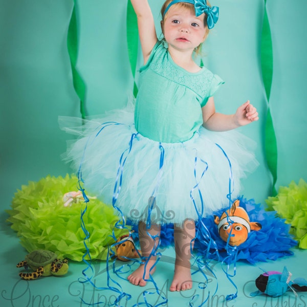 Jellyfish Tutu, Blue Jellyfish Skirt, Jellyfish Costume, Halloween Costume, Under The Sea Tutu, Little Girls Tutu, Baby Girls Tutu, Toddler