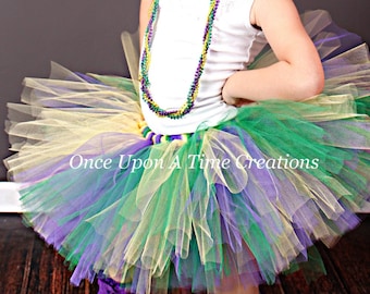 Mardi Gras Tutu, Volwassen Tutu, Groen Geel Paars Tutu, Baby Meisjes Tutu, Kinderen Tutu, Peuter Tutu, Kleine Meisjes Tutu, Mardi Gras Tutu Rok