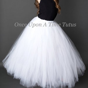 Long white tutu skirt toddler sale