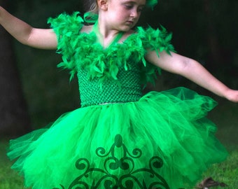 Green Parrot Costume, Halloween Costume, Kids Parrot Costume, Baby Girl Tutu Dress, Toddler Costume, Conure, Parakeet, Parrot, Feather Wings