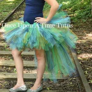 Peacock Tutu Skirt, Halloween Costume, Kids Peacock Costume, Exotic Bird Bustle Tutu, Toddler Baby Tutu, Girls Tutu Costume, Adult Skirt